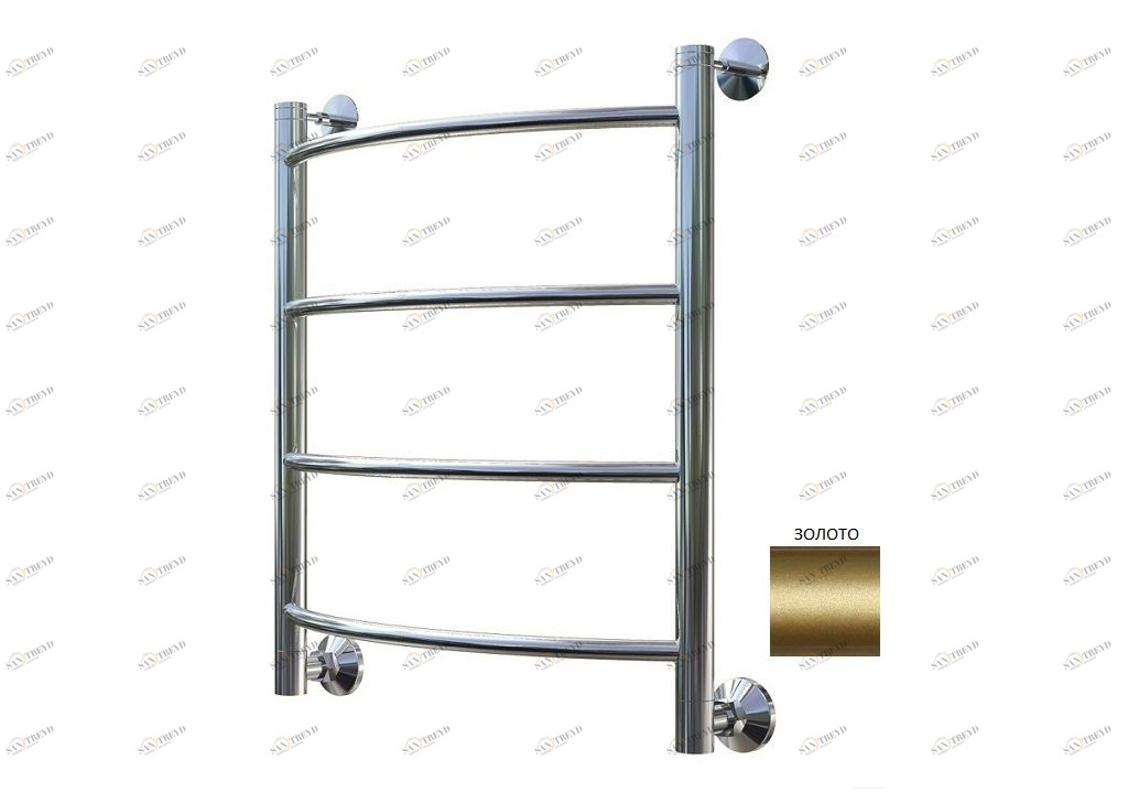 Полотенцесушитель водяной Aquanet Romeo 600x600 золото 00234479