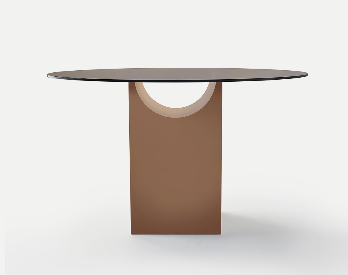 095458 Круглый стол лак/стекло SANCAL Vestige