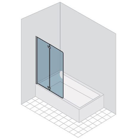 45255 Душевое ограждения на борт вынны DUKA Италия Vertica - Вид №1