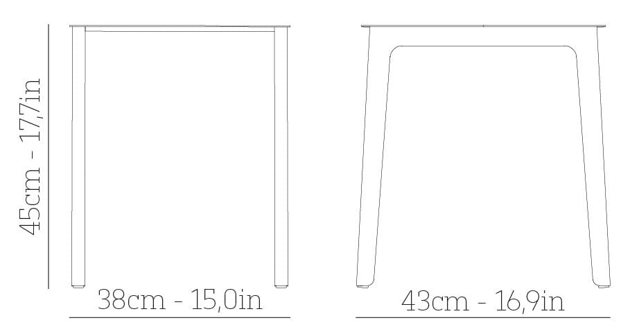 Стальной стул с порошковым покрытием BABEL D ARCH-00037653 - Вид №4