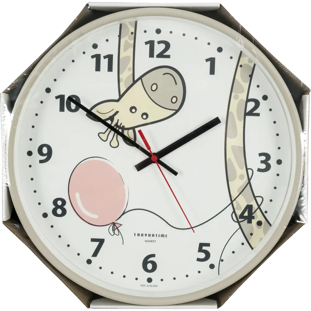 Часы настенные «Жираф» круглые 30 см цвет бежевый TROYKATIME STLM-2156854 - Вид №3