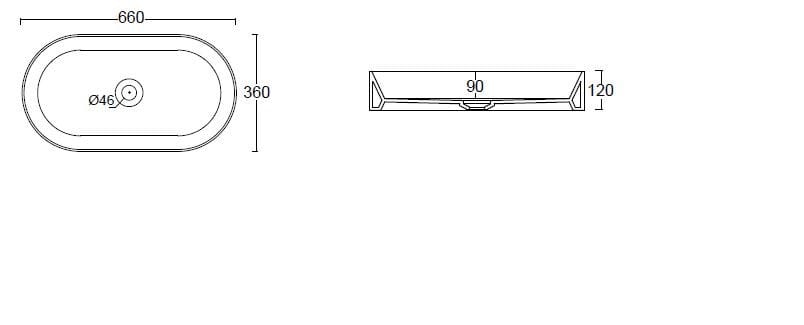 Керамическая овальная столешница Alice Ceramica ARCH-00079056 - Вид №2