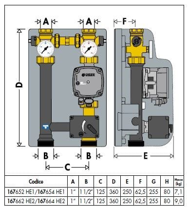 Термальный распределительный ящик для систем отопления CALEFFI 167 ARCH-00032217 - Вид №2