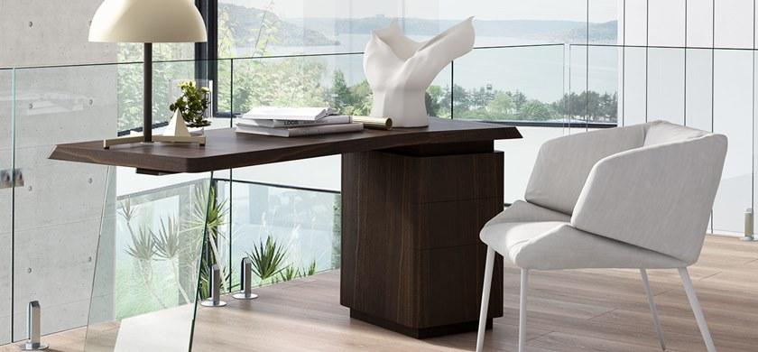 Natuzzi Стол из орехового дерева с ящиками Phantom sun-id-1352714 - Вид №2