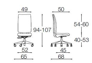 5 спиц подлокотник ткань операционный офисный стул Diemme Five ARCH-00043934 - Вид №7