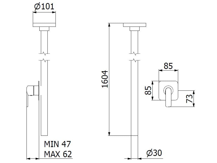 Однорычажный смеситель для раковины с 2 отверстиями IB C-67 ARCH-00027595 - Вид №13