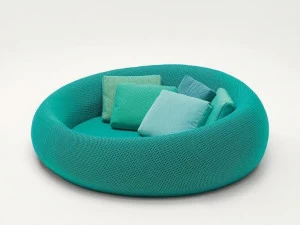 Paola Lenti Изогнутый садовый диван со съемным чехлом из ткани  J03a
