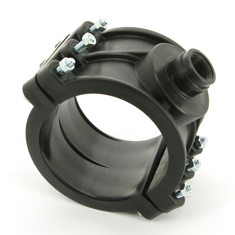 Врезка монтажная 125 x 3/4" ВР, 6 болтов, для труб ПНД UNIDELTA 1019125003 - Вид №1