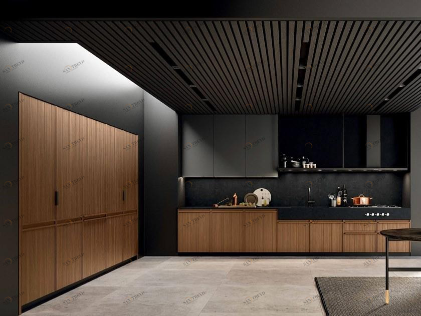 Composit Линейная деревянная кухня Pepper sun-id-1384503