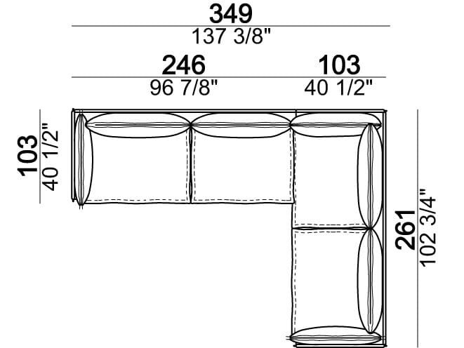 Кожаный модульный диван Arketipo Auto-Reverse ARCH-00031284 - Вид №20
