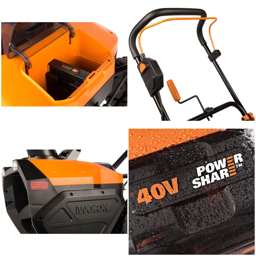 Снегоуборщик аккумуляторный WORX Бесщёточный WG471E.9 50 см 18 В x без АКБ и ЗУ STLM-2202618 - Вид №3