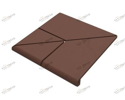 Natural Bordo/Бордо ступень угловая клинкерная 4х составная (1шт) ECOCLINKER sun-id-316849