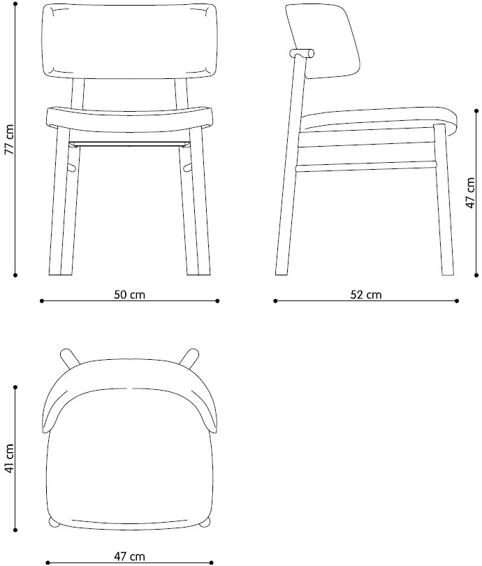 TrabA' Стул с открытой спинкой, обитый тканью Marlen 0151-le-im- marlen - Вид №10
