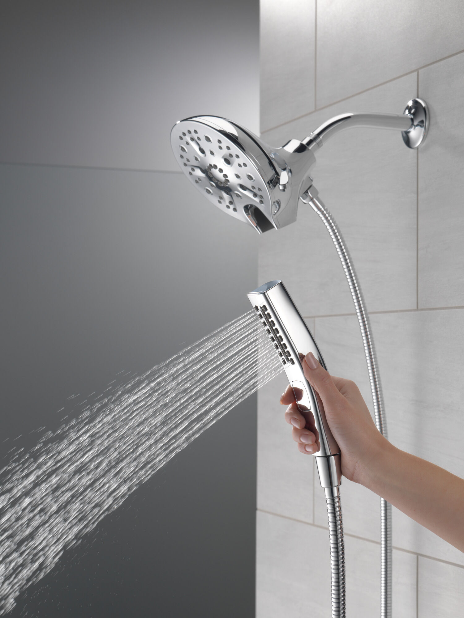58620-PK In2ition® H2Okinetic® Душ два в одном с 5 настройками Delta Faucet Universal Showering Хром  - Вид №6
