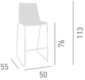GABER Высокий табурет, обитый саночной тканью Akami sun-id-1444250 - Вид №1
