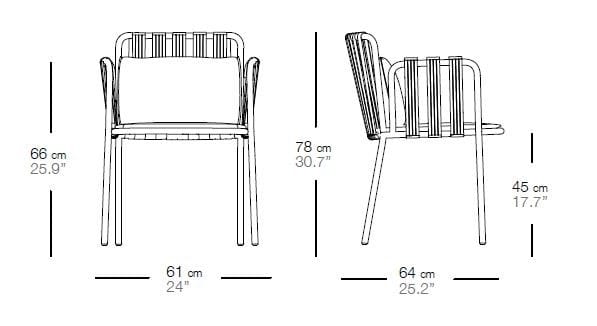 Садовый стул с подлокотниками Bivaq Teja ARCH-00052044 - Вид №3