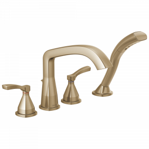 T4776-CZ Римская ванна с четырьмя отверстиями Delta Faucet Stryke Шампанское бронза