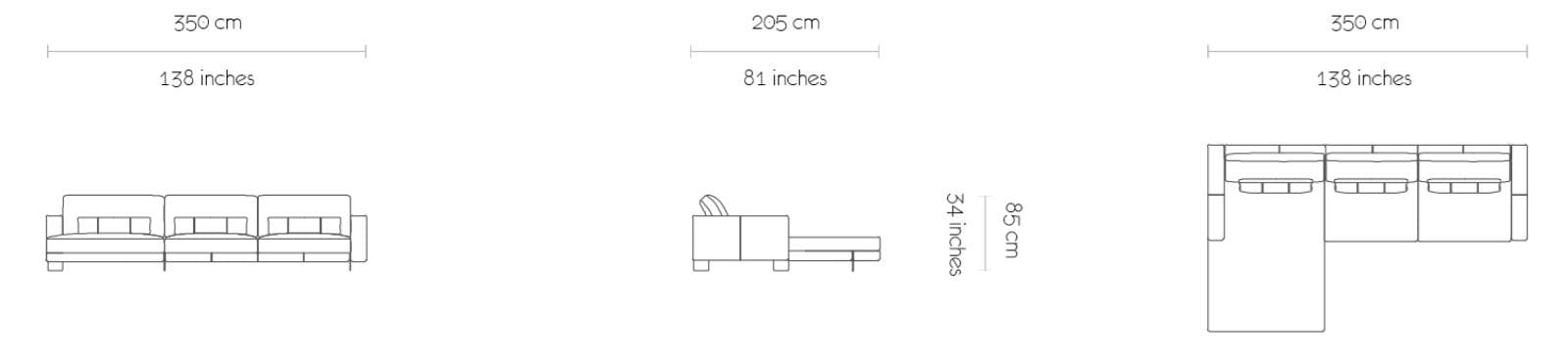 Тканевый диван с полуостровом MORADA Divo ARCH-00119555 - Вид №4