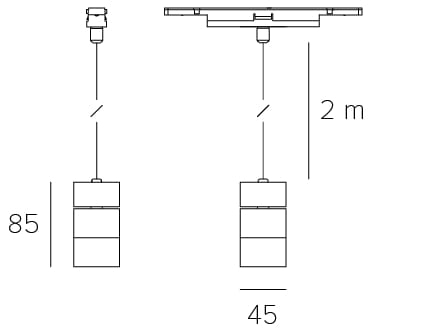 Алюминиевая подвеска для освещения трека Letroh VIAVAI ARCH-00060365 - Вид №6
