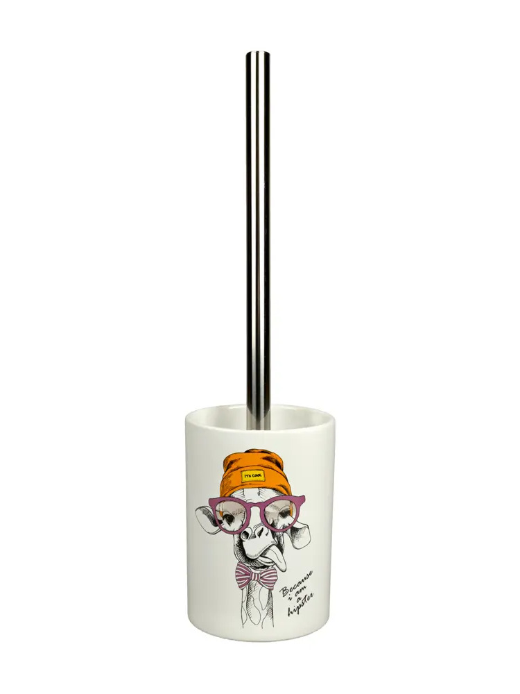87906260 Ершик для унитаза Аквалиния Happy Giraffe цвет белый STLM-0076182