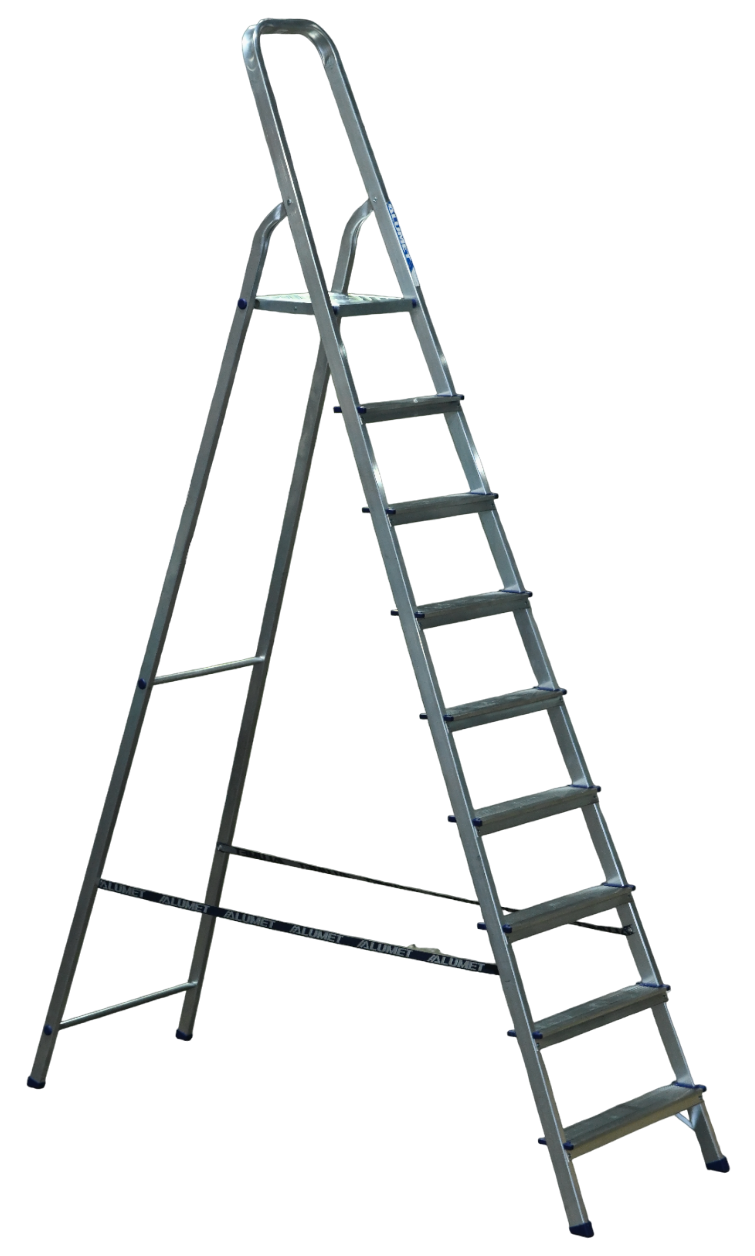 Стремянка алюминиевая 9 ст ALUMET Ам709 - Вид №2