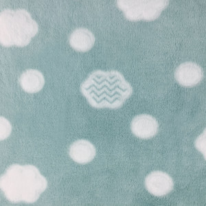 84330536 Плед «» 140x200 см фланель цвет синий Облака