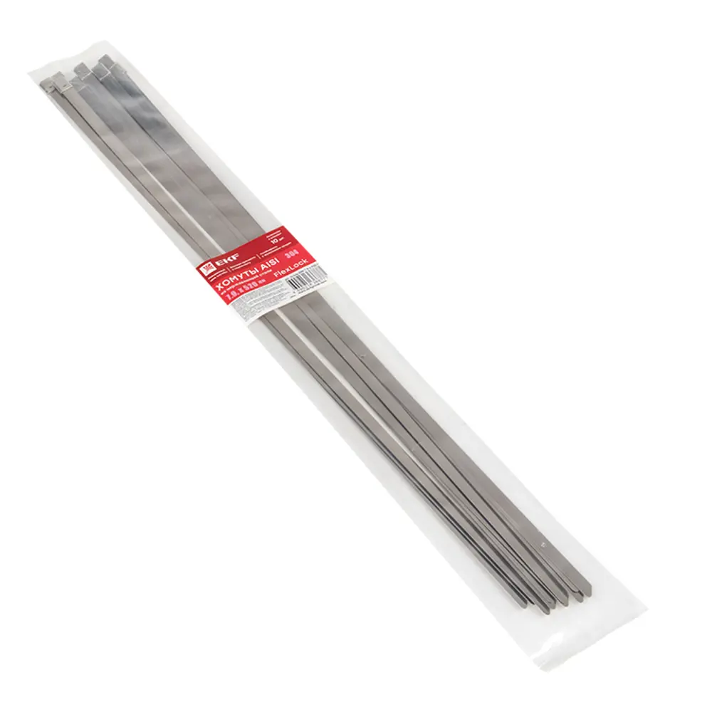 Хомут EKF AISI 304 для труб и кабелей, 10 шт 87750521 STLM-1114400