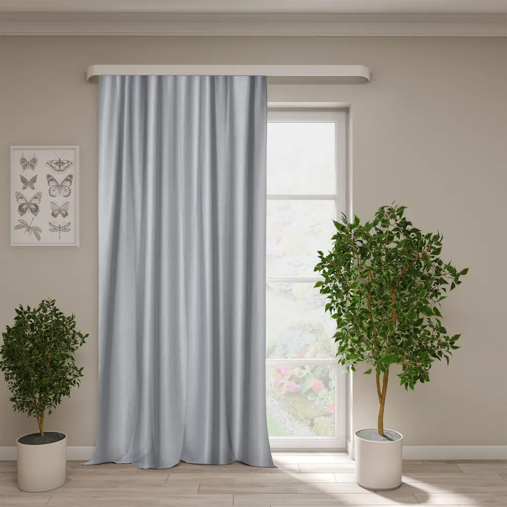 Мокка Мусс Штора блэкаут серый 200x280 см на ленте 89422743 Santreyd STLM-1584199