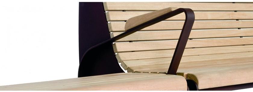 Euroform W Скамейка из дерева с подлокотниками  1010, 1005  - Вид №2