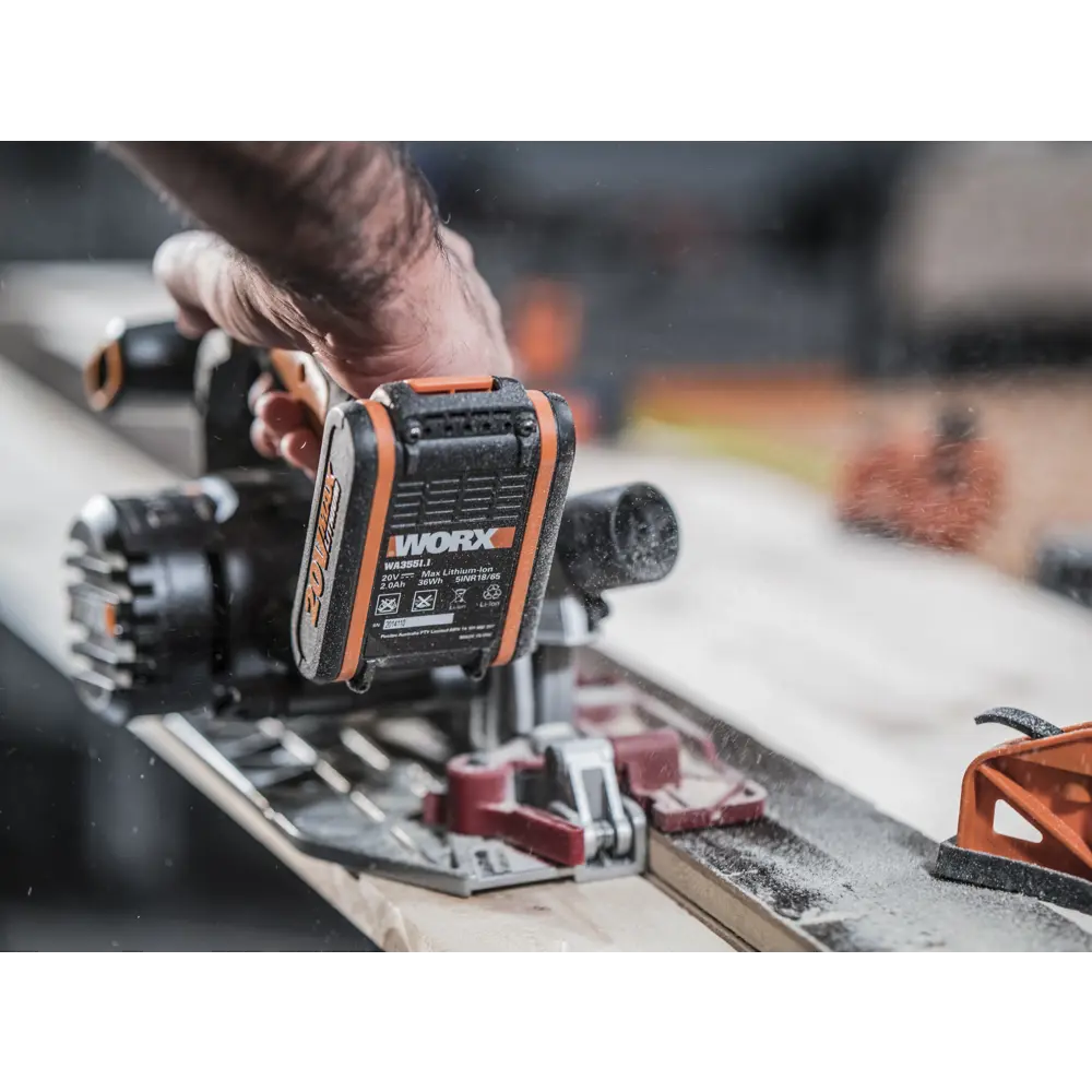 Циркулярная пила аккумуляторная Worx WX530, 165 мм, 20 В Li-ion 2 Ач 82348138 STLM-2018113  - Вид №9