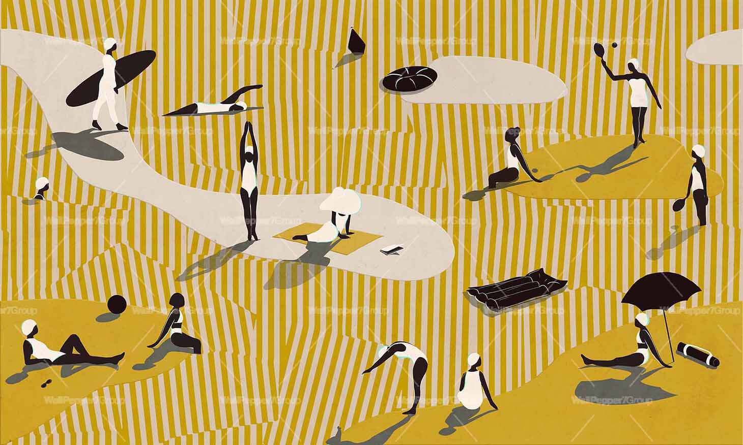 Геометрические тематические обои, экологически чистые WallPepper коллекция 2022 ARCH-00127878 - Вид №1