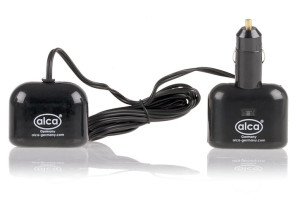 15643186 Разветвитель прикуривателя с удлинителем 2 м, 3 выхода + 2 USB 511 410 Alca