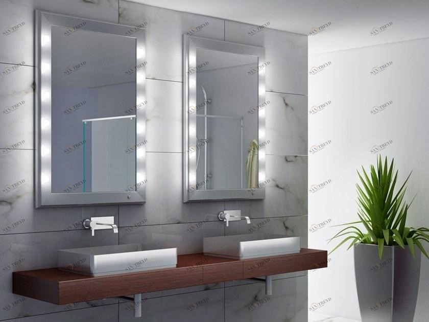 UNICA by Cantoni Прямоугольное настенное зеркало из анодированного алюминия со встроенной подсветкой Sp sun-id-1405902