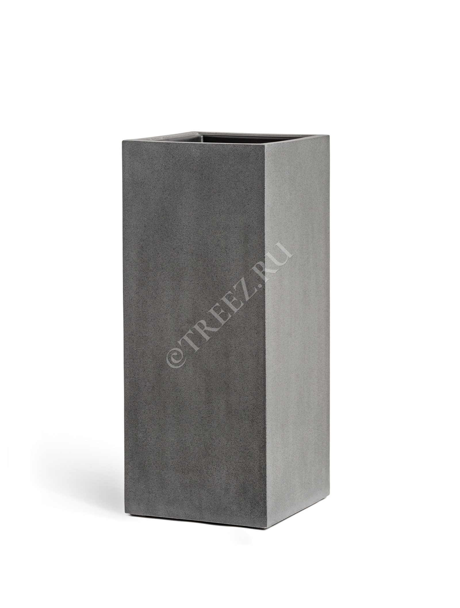 41.3317-02-010-GR-60 Кашпо  Effectory - серия Beton - Высокий куб - Тёмно-серый бетон Цветочная коллекция  - Вид №2