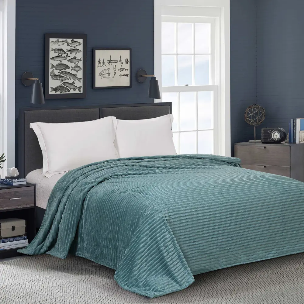 Плед Fetu 150х200 см велсофт цвет бирюза СТОЛИЦА ТЕКСТИЛЯ STLM-2055888 - Вид №4