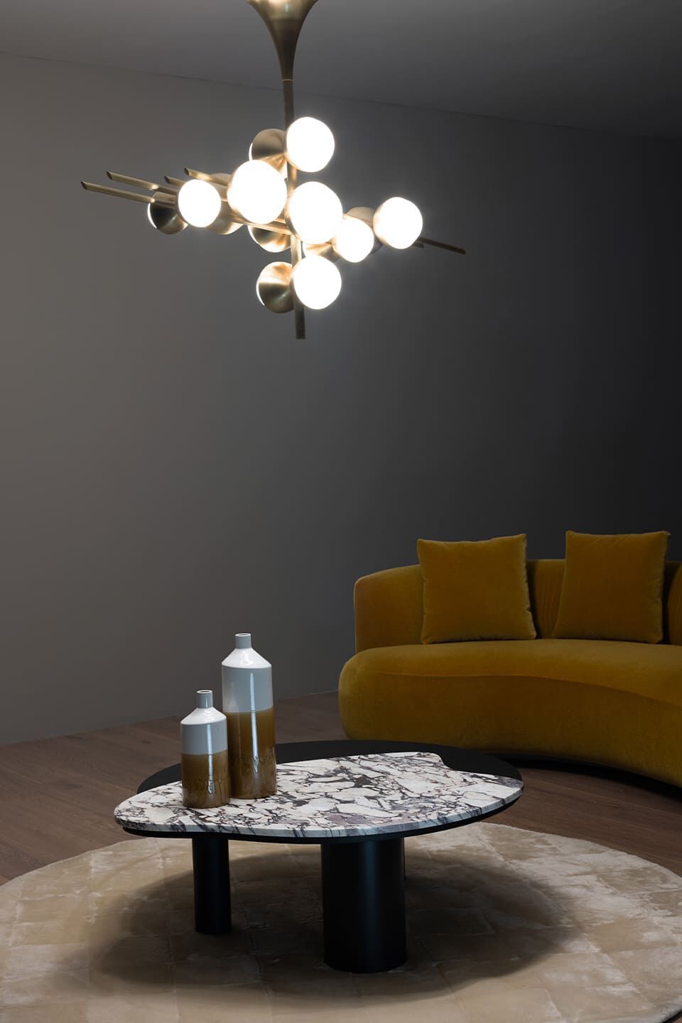 Латунный светодиодный потолочный светильник Greenapple FLUTE ARCH-00042624 - Вид №5