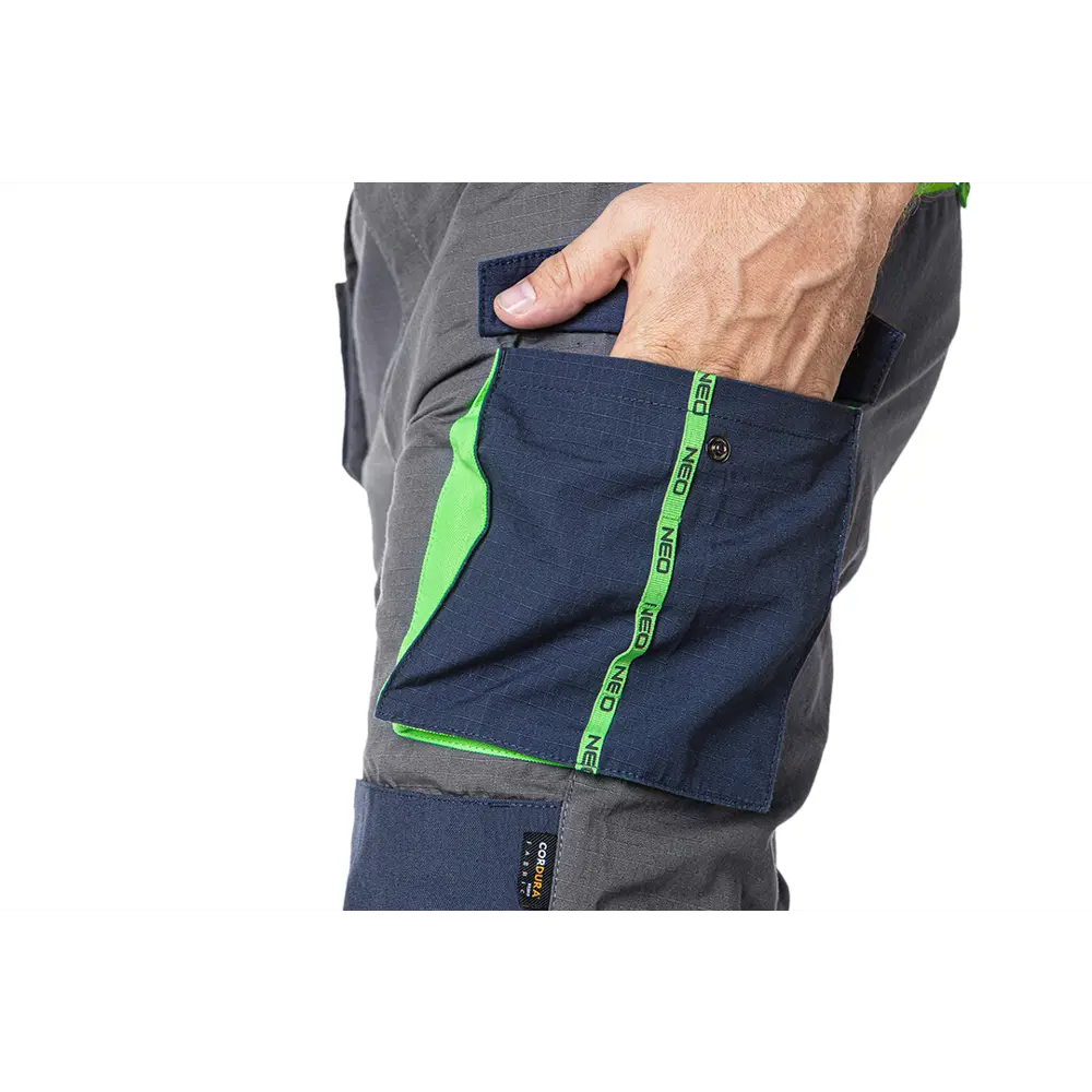 Брюки рабочие Neo Tools Premium серые/темно-синие/зеленые хлопок размер XS рост 172-175 STLM-2166704 - Вид №6