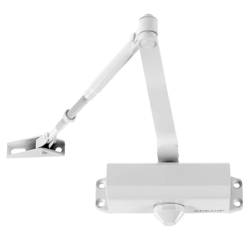 Доводчик дверной Apecs DC-23/40-65-M-W, 40-65 кг, цвет белый STLM-2136013