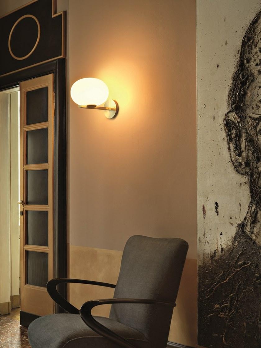 Oluce Настенный светильник из латуни и стекла Alba sun-id-1438540 - Вид №1