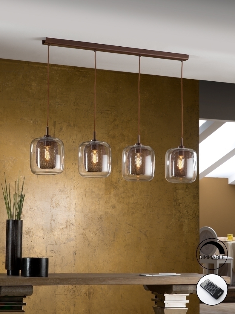 086271 Подвесной светильник 4L шоколадный DIMABLE Schuller Fox