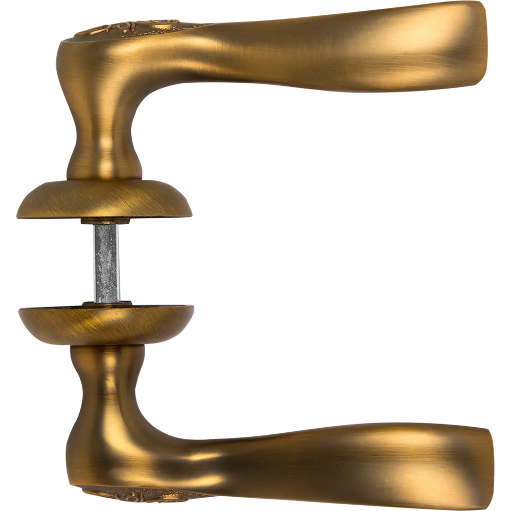 Комплект дверных ручек 12L 170 BK, с запиранием, цвет кофе ФАБРИКА ЗАМКОВ STLM-2113641 - Вид №2