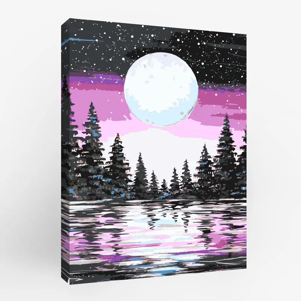 Картина по номерам Розовая ночь 40х50 см FBRUSH STLM-2135386 - Вид №1