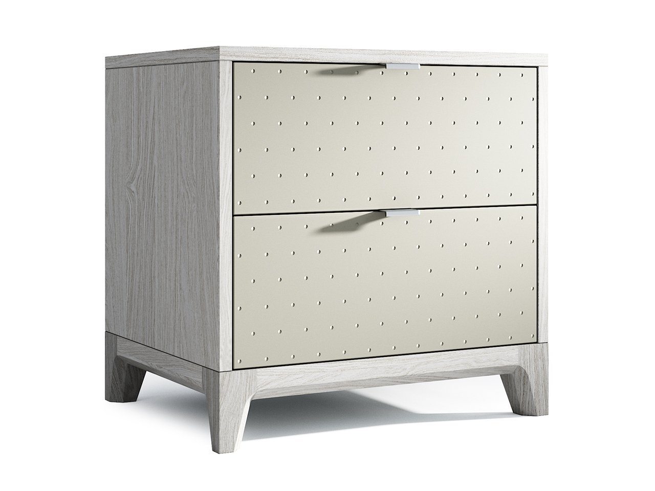 Тумбочка прикроватная беленый дуб с рисунком Case THE IDEA  210302 Белый  - Вид №1