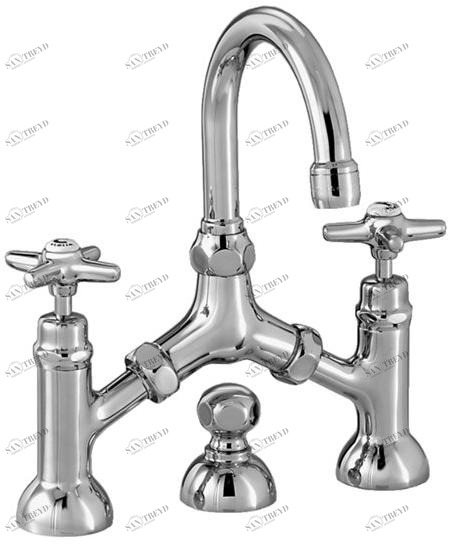 RUBINETTERIE STELLA Смеситель для умывальника на 2 отверстия Italica It00002