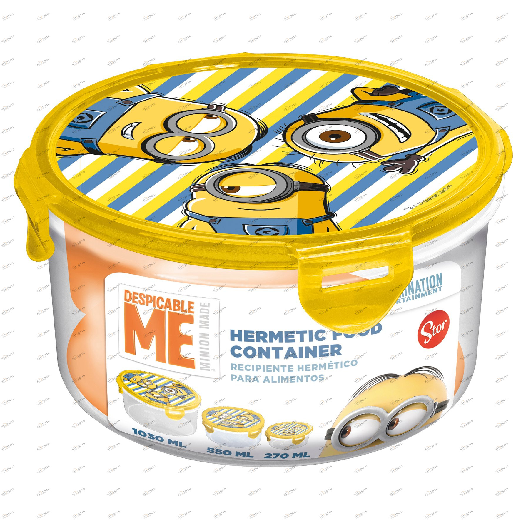 Контейнер пластиковый круглый "Миньоны. Правила", 270 мл STOR МИНЬОНЫ 335652 Желтый Santreyd 