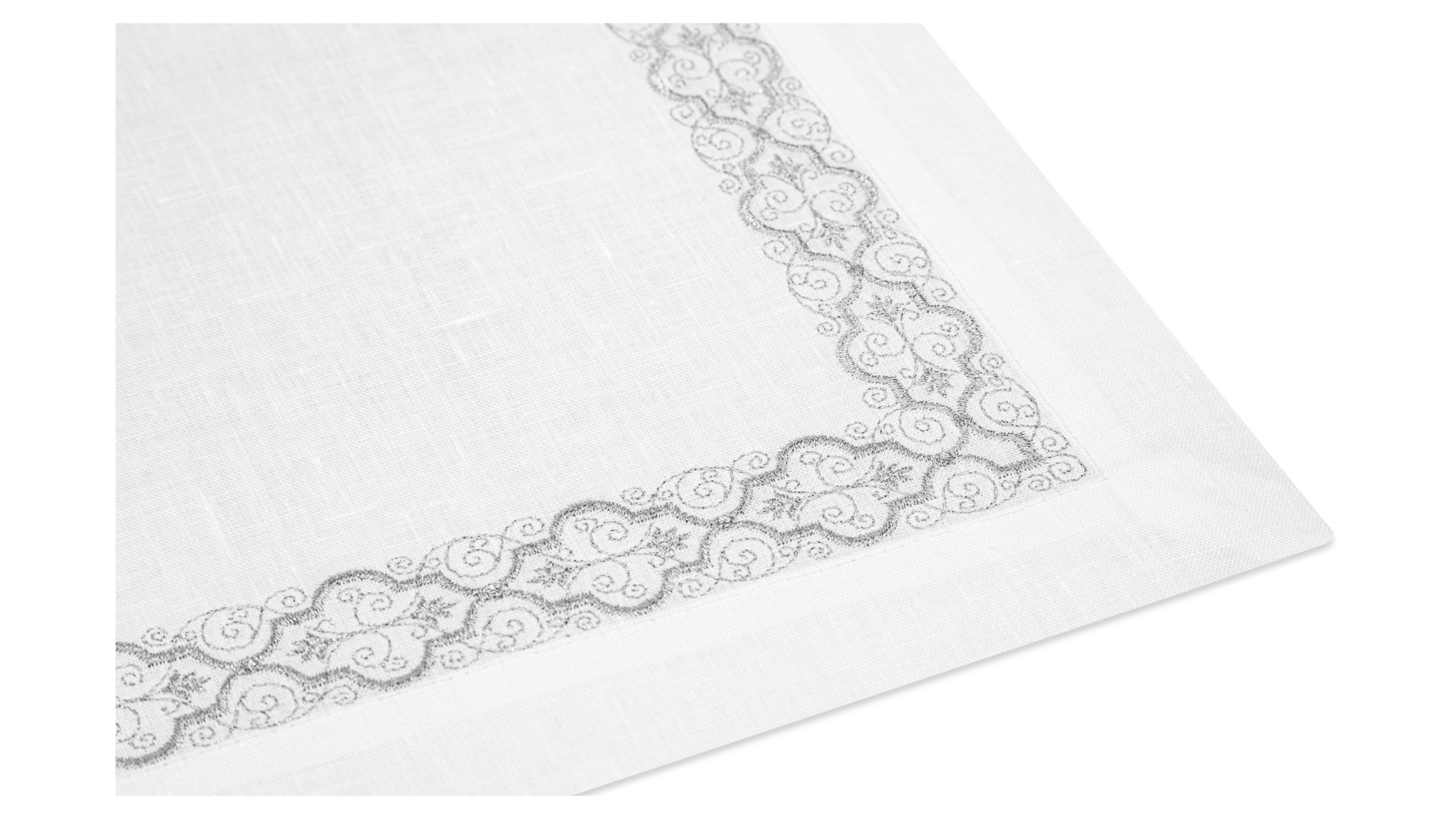 10604823 Weissfee Набор салфеток Weissfee "Комо" 38х54см, 6шт (серебро) лен  - Вид №1