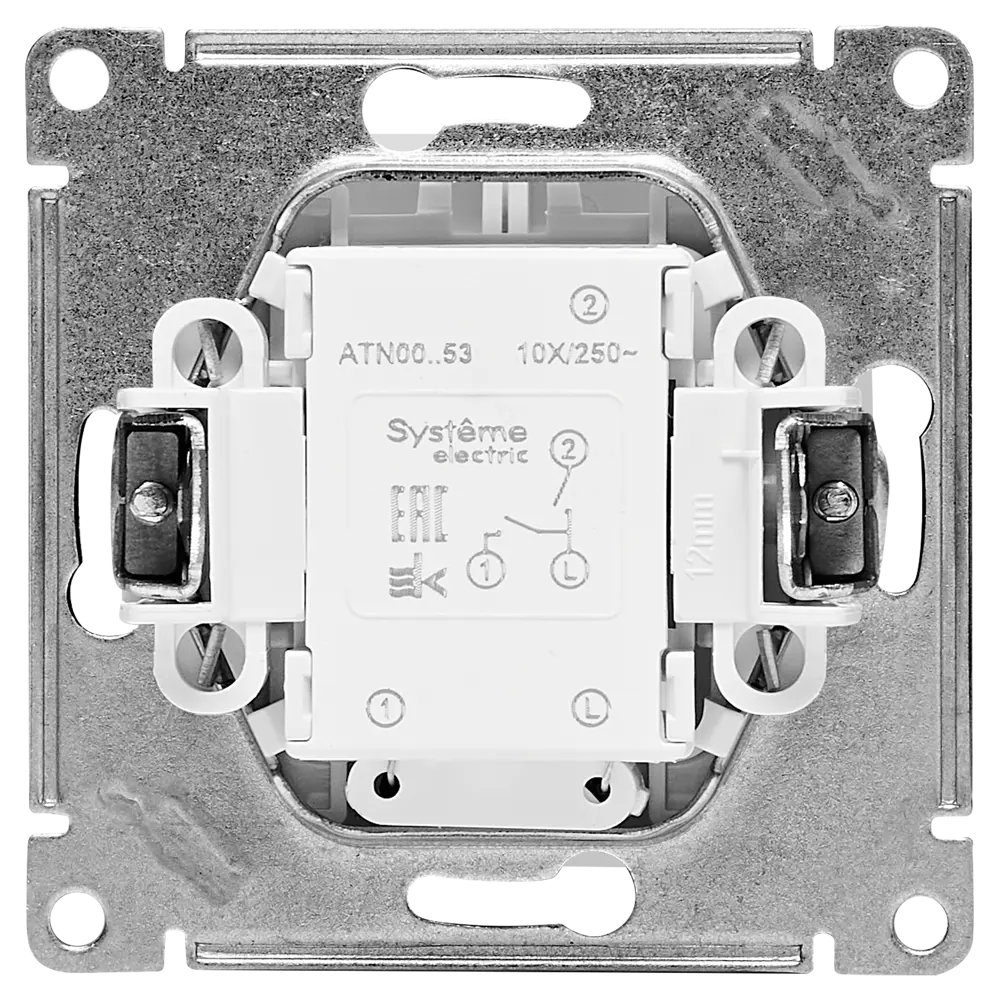 Выключатель встраиваемый Systeme Electric AtlasDesign 2 клавиши с подсветкой цвет белый STLM-2095894 - Вид №2