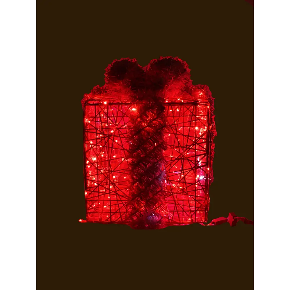 Электрическая светящиеся фигура Подарок 100 LED 50x50x50 см теплый белый свет 86164008 STLM-2121705 AJURIO 