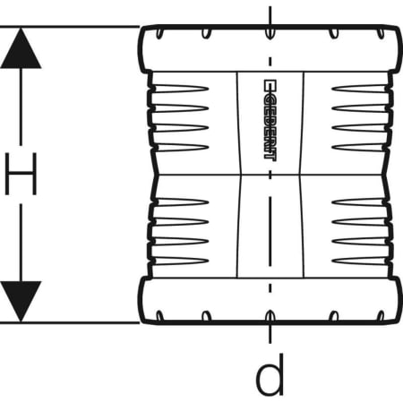 393.217.14.1 Муфта надвижная Geberit Silent-Pro Geberit  - Вид №2