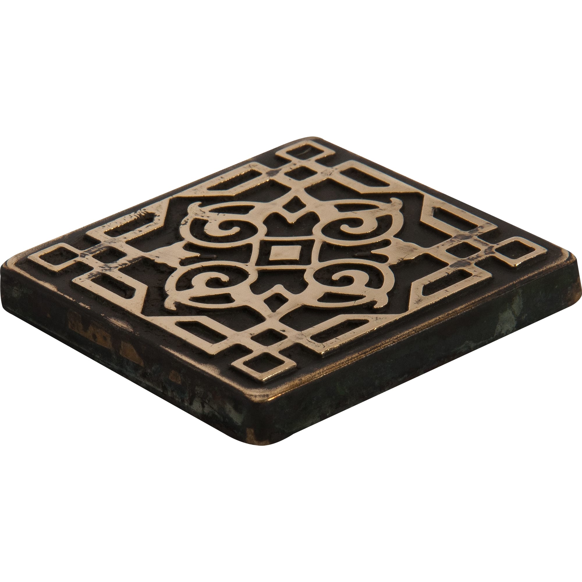 14977306 Вставка декоративная Orient 5х5 см цвет серый Декор латунный Santreyd  - Вид №2